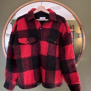 Anine Bing Bobbi Shacket in Buffalo Check